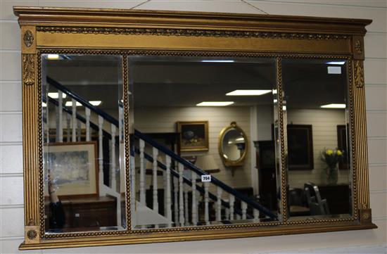 A giltwood overmantel, 77 x 126cm